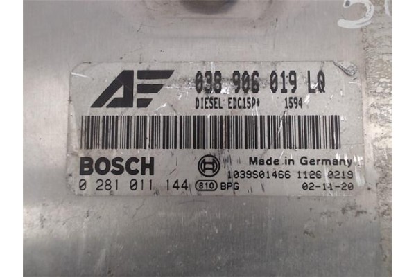 Recambio de centralita para seat alhambra (7v9) 1.9 reference referencia OEM IAM (038906019LQ) (0281011144) 