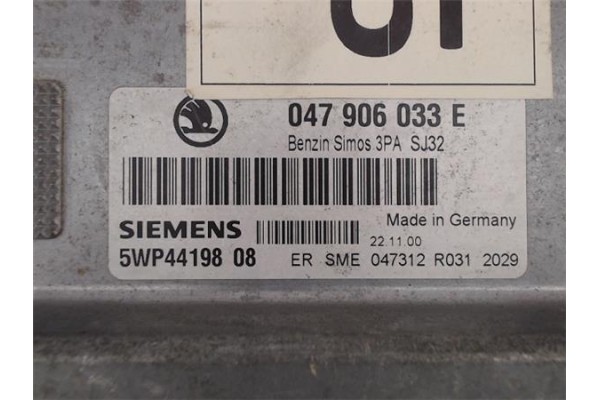 Recambio de centralita para skoda fabia (6y2/6y3) 1.4 attractive referencia OEM IAM (047906033E) (5WP4419808) 