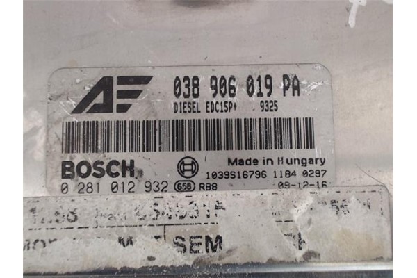 Recambio de centralita para volkswagen sharan (7m8) 1.9 conceptline referencia OEM IAM (038906019PA) (0281012932) 
