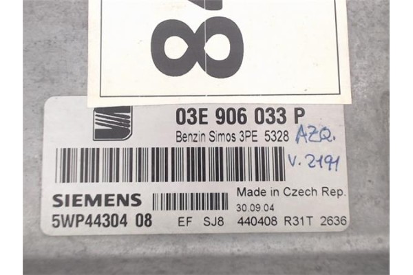 Recambio de centralita para seat ibiza (6l1) 1.2 hit referencia OEM IAM (03E906033P) (5WP4430408) 