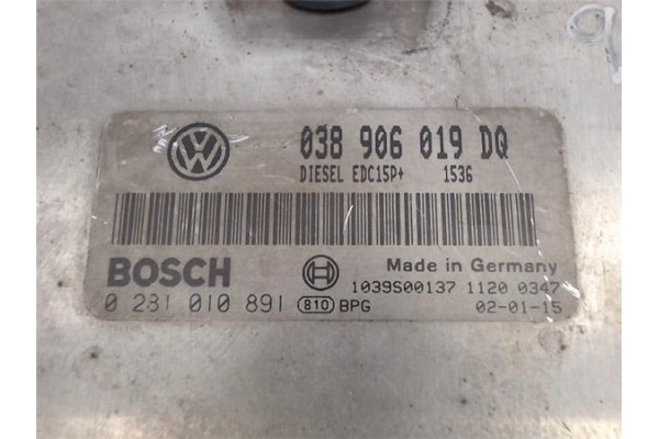 Recambio de centralita para seat ibiza (6l1) 1.9 f.r. referencia OEM IAM 0281010891/1039S00137 038906019DQ/EDC15P 