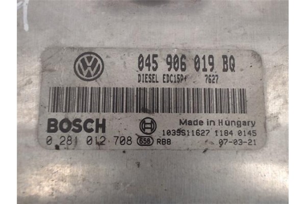 Recambio de centralita para seat ibiza (6l1) 1.4 hit referencia OEM IAM 045906019BQ/1039S11627 0281012708/EDC15P 