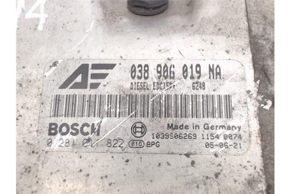 Recambio de centralita para seat alhambra (7v9) 1.9 sport referencia OEM IAM 0281011822/1039S06269 038906019NA/11540074 