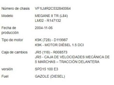 renault megane ii sedán (lm0/1_) del año 2005