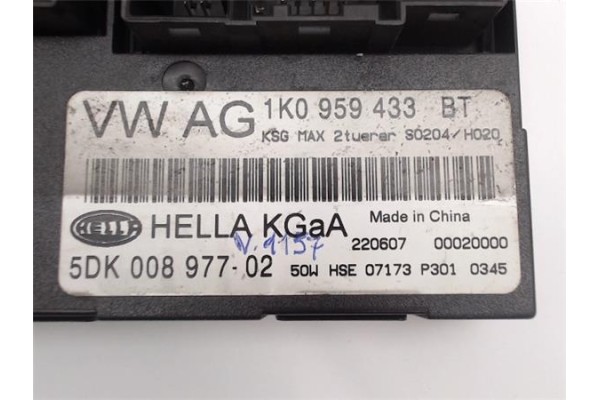 Recambio de centralita para seat altea (5p1) referencia OEM IAM 1K0959433BT/220607 5DK008977-02/00020000 