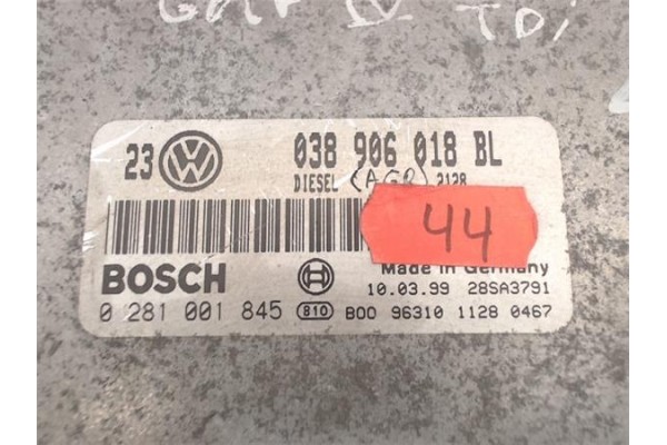 Recambio de centralita para volkswagen golf iv berlina (1j1) 1.9 conceptline 4motion referencia OEM IAM 038906018BL/96310 028100