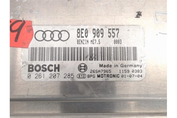 Recambio de centralita para audi a4 berlina (8e) 2.0 fsi referencia OEM IAM (8E0909557) (0261207285) 
