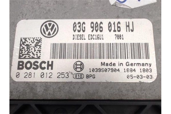 Recambio de centralita para volkswagen golf v (1k1) 2.0 conceptline (e) referencia OEM IAM (03G906016HJ) (0281012253) 
