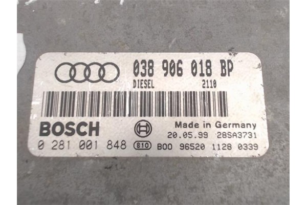 Recambio de centralita para audi a3 (8l) 1.9 tdi ambition referencia OEM IAM (038906018BP) (0281001848) 