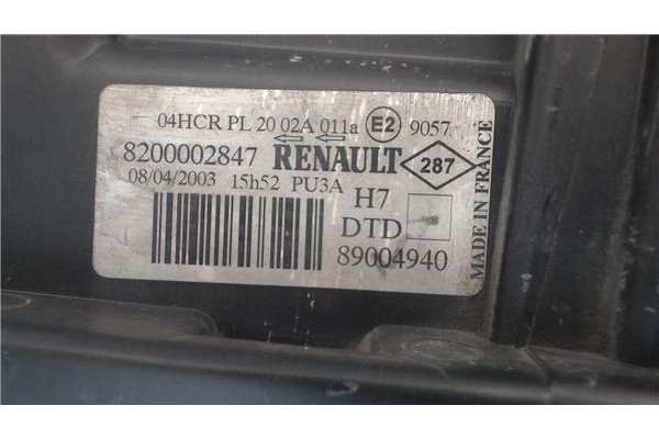 Recambio de faro delantero dcho para renault laguna ii (bg0) referencia OEM IAM 8200002847 89004940 