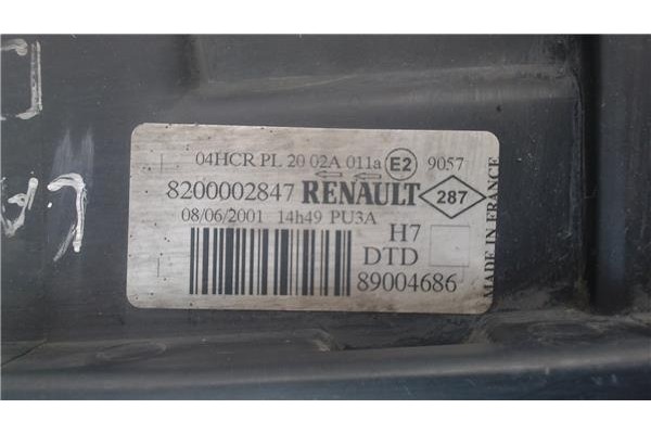 Recambio de faro delantero dcho para renault laguna ii (bg0) referencia OEM IAM 8200002847 89004686 