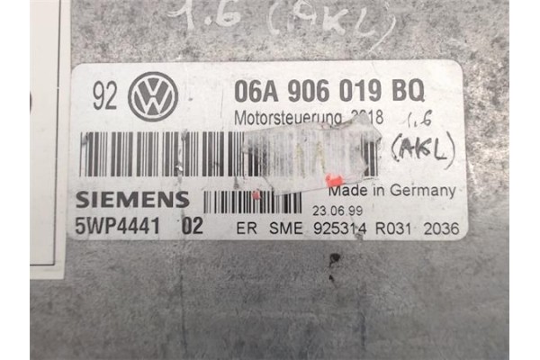 Recambio de centralita para volkswagen golf iv berlina (1j1) 1.6 last edition referencia OEM IAM (06A906019BQ) (5WP444102) 