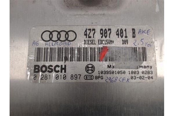 Recambio de centralita para audi a6 berlina (4b2) 2.5 tdi referencia OEM IAM (4Z7907401B) (0281010897) 
