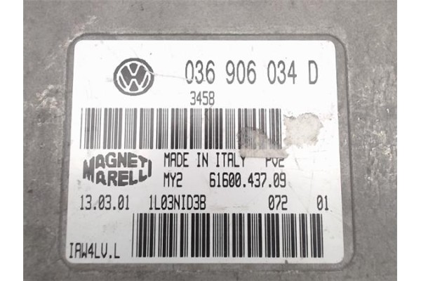 Recambio de centralita para volkswagen polo iii (6n1) 1.4 sport air referencia OEM IAM (036906034D) ( 6160043709) 