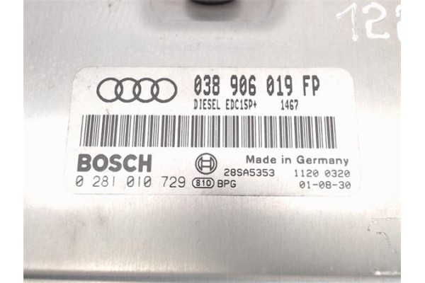 Recambio de centralita para audi a4 berlina (8e) 1.9 tdi (96kw) referencia OEM IAM (0281010729) (038906019FP) 