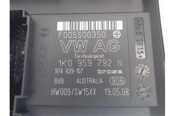 Recambio de motor elevalunas delantero derecho para volkswagen passat berlina (3c2) 2.0 tdi 16v referencia OEM IAM 1K0959792N F0