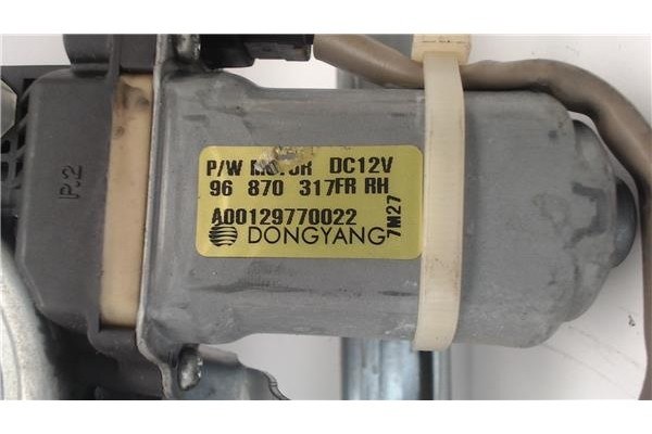 Recambio de mecanismo elevalunas delantero derecho para chevrolet aveo berlina 1.4 lt referencia OEM IAM 96870317 96541784 95015