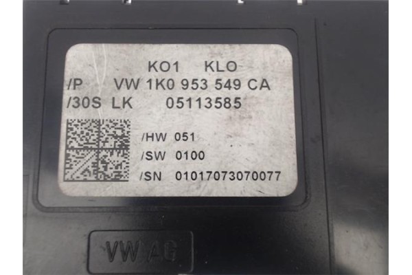 Recambio de centralita para volkswagen caddy (2k) referencia OEM IAM 1K0953549CA 05113585 