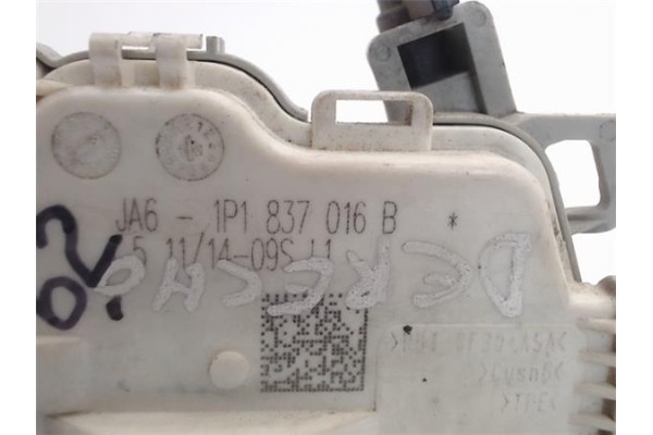 Recambio de cerradura puerta delantero derecha para seat altea (5p1) referencia OEM IAM 1P1837016 B  1P1837016 , AUDI | 1P183701