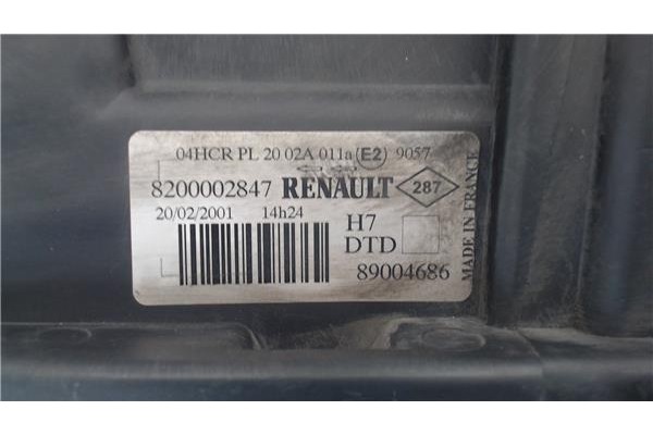 Recambio de faro delantero dcho para renault laguna ii (bg0) referencia OEM IAM 8200002847 89004686 