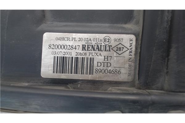 Recambio de faro delantero dcho para renault laguna ii (bg0) referencia OEM IAM 8200002847 89004686 