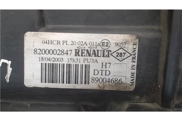 Recambio de faro delantero dcho para renault laguna ii (bg0) referencia OEM IAM 8200002847 89004686 