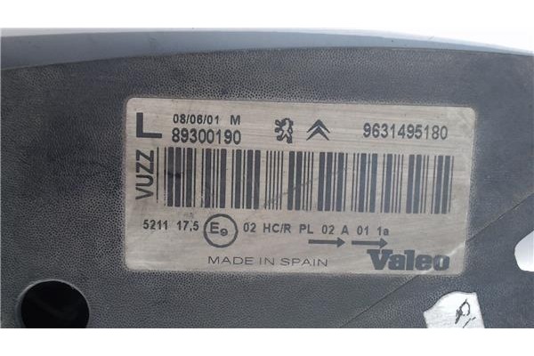 Recambio de faro delantero izquierdo para citroen xsara picasso referencia OEM IAM 89300190 9631495180 