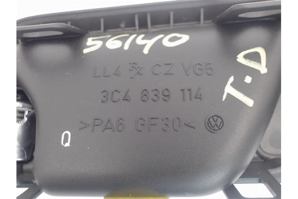 Recambio de manilla int. puerta trasero derecha para volkswagen passat berlina (3c2) 2.0 tdi 16v referencia OEM IAM 3C4839114  