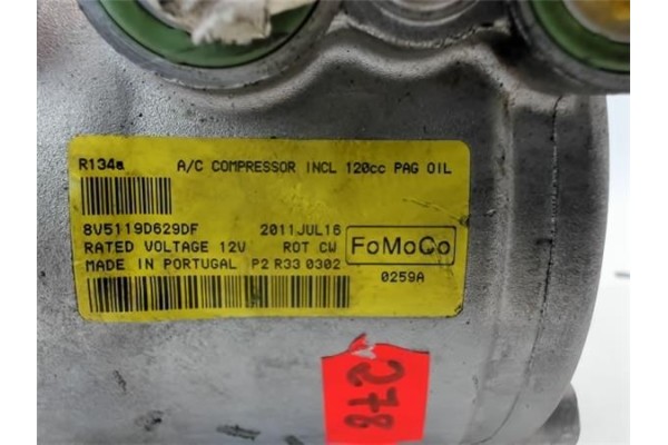 Recambio de compresor aire acond. para ford fiesta (cb1) 1.6 trend referencia OEM IAM 8V5119D629DF  1767718 , FORD