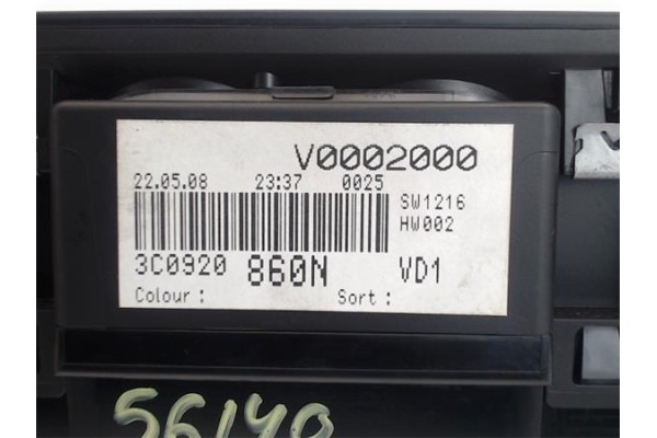 Recambio de cuadro completo para volkswagen passat berlina (3c2) 2.0 tdi 16v referencia OEM IAM 3C0920860N 3C0920871D 