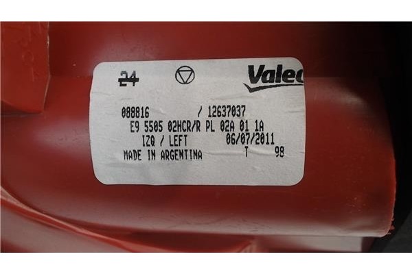 Recambio de piloto trasero izquierdo para peugeot 206 referencia OEM IAM 12637037 02A011A 