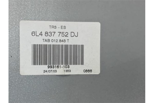 Recambio de elevalunas electrico delantero derecho para seat cordoba berlina (6l2) 1.4 fresh referencia OEM IAM 6L4837752DJ 6L48