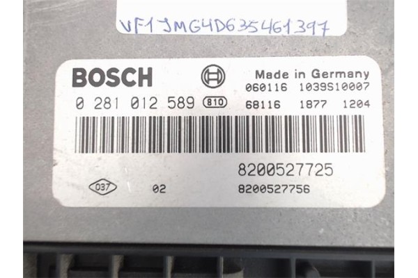 Recambio de centralita para renault scenic ii (jm) 1.9 dynamique referencia OEM IAM 0281012589 8200433197 