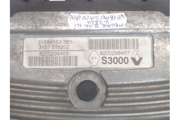 Recambio de centralita para renault megane ii berlina 5p 1.6 confort expression referencia OEM IAM 8200033233 8200298457 