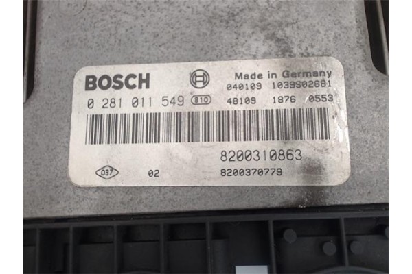 Recambio de centralita para renault megane ii berlina 5p 1.9 extreme referencia OEM IAM 0281011549 8200306434 