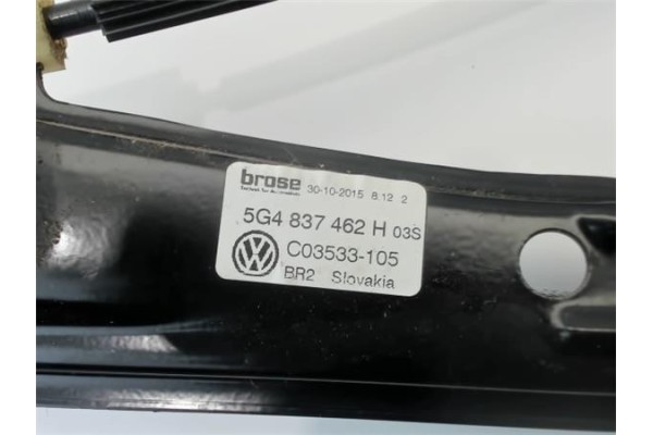 Recambio de mecanismo elevalunas delantero derecho para volkswagen golf vii (5g1/be1) 1.4 advance bluemotion tech. referencia OE