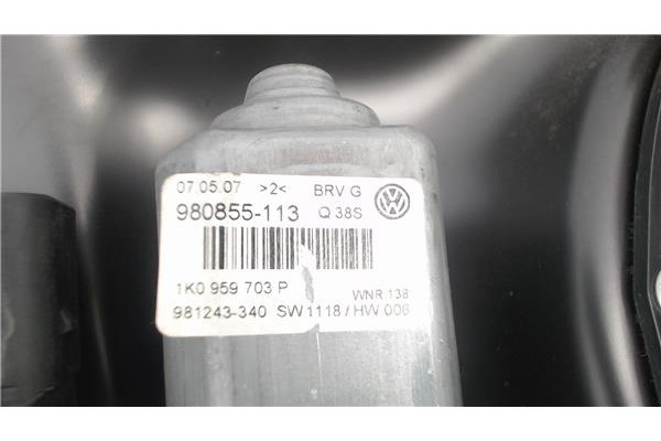 Recambio de mecanismo elevalunas trasero izquierdo para volkswagen passat berlina (3c2) 2.0 tdi referencia OEM IAM 980855113  