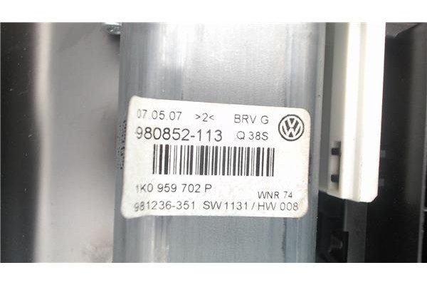 Recambio de mecanismo elevalunas delantero derecho para volkswagen passat berlina (3c2) 2.0 tdi referencia OEM IAM 1k0959792l  