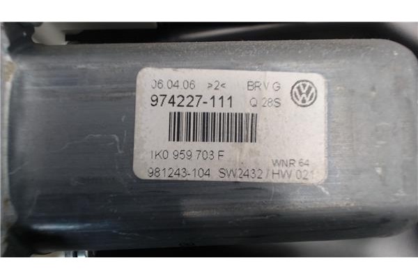 Recambio de elevalunas electrico trasero izquierdo para volkswagen passat berlina (3c2) 2.0 tdi 16v referencia OEM IAM 1K0959703