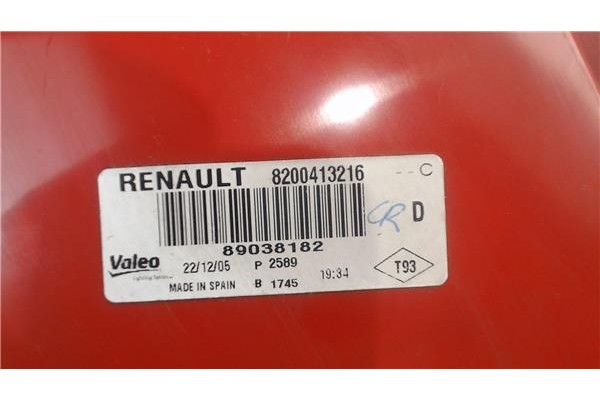 Recambio de piloto trasero derecho para renault megane ii berlina 5p referencia OEM IAM 8200413216 89038182  Recambio de piloto trasero derecho para renault megane ii berlina 5p referencia OEM IAM 8200413216 89038182