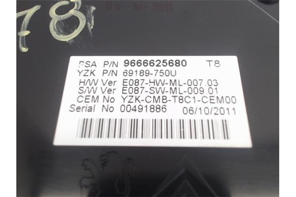 Recambio de cuadro completo para peugeot 3008 1.6 hdi referencia OEM IAM 9666625680  