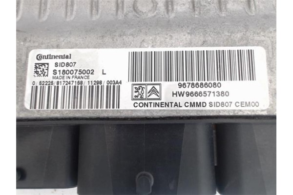 Recambio de centralita para peugeot 3008 1.6 hdi referencia OEM IAM S180075002L 9678686080 