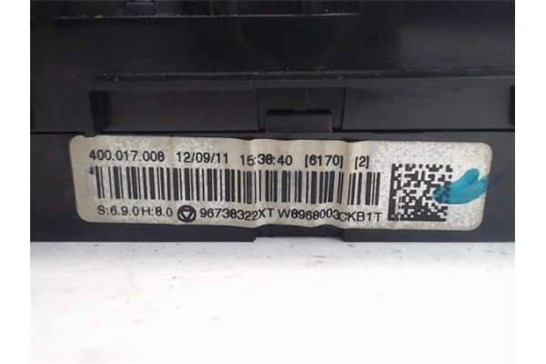 Recambio de mandos climatizador para peugeot 3008 1.6 hdi referencia OEM IAM 96738322xt 400017008 