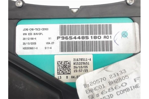 Recambio de cuadro completo para peugeot 307 (3a/c) 2.0 16v referencia OEM IAM p9654485180 ns5309651 
