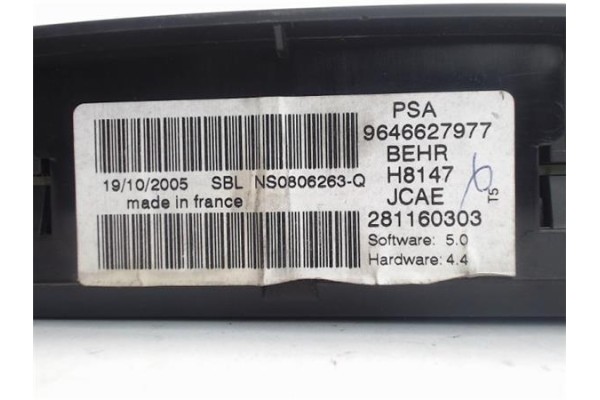 Recambio de mandos climatizador para peugeot 307 (3a/c) 2.0 16v referencia OEM IAM 9646627977  