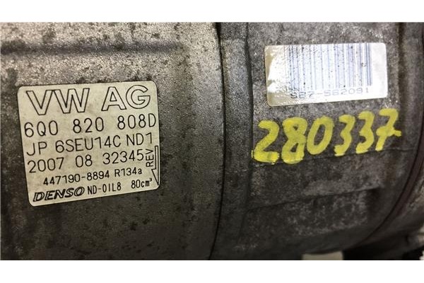 Recambio de compresor aire acond. para skoda roomster (5j7) 1.4 friend referencia OEM IAM 6Q0820808D 4471908894 (6Q0820808D) , S Recambio de compresor aire acond. para skoda roomster (5j7) 1.4 friend referencia OEM IAM 6Q0820808D 4471908894 (6Q0820808D) , S