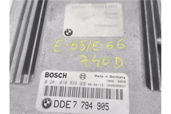 Recambio de centralita para bmw serie 7 (e65/e66) 4.0 740d referencia OEM IAM DDE7794905 0281010899 
