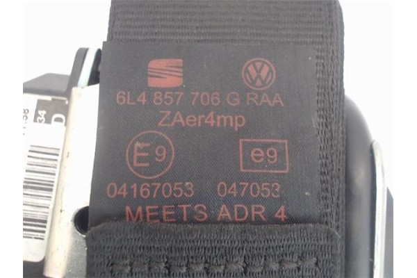 Recambio de cinturon seguridad delantero izquierdo para seat ibiza (6l1) referencia OEM IAM 6K3857705A  