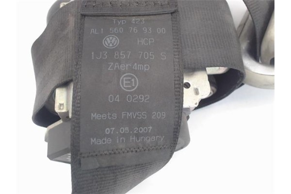 Recambio de cinturon seguridad delantero izquierdo para volkswagen golf iv berlina (1j1) referencia OEM IAM 1J3857705S  