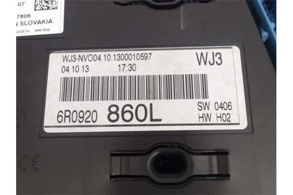 Recambio de cuadro completo para volkswagen polo v (6r1) 1.2 sport referencia OEM IAM 6R0920860L  